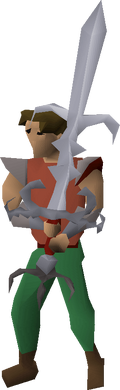 Zamorak godsword equipped