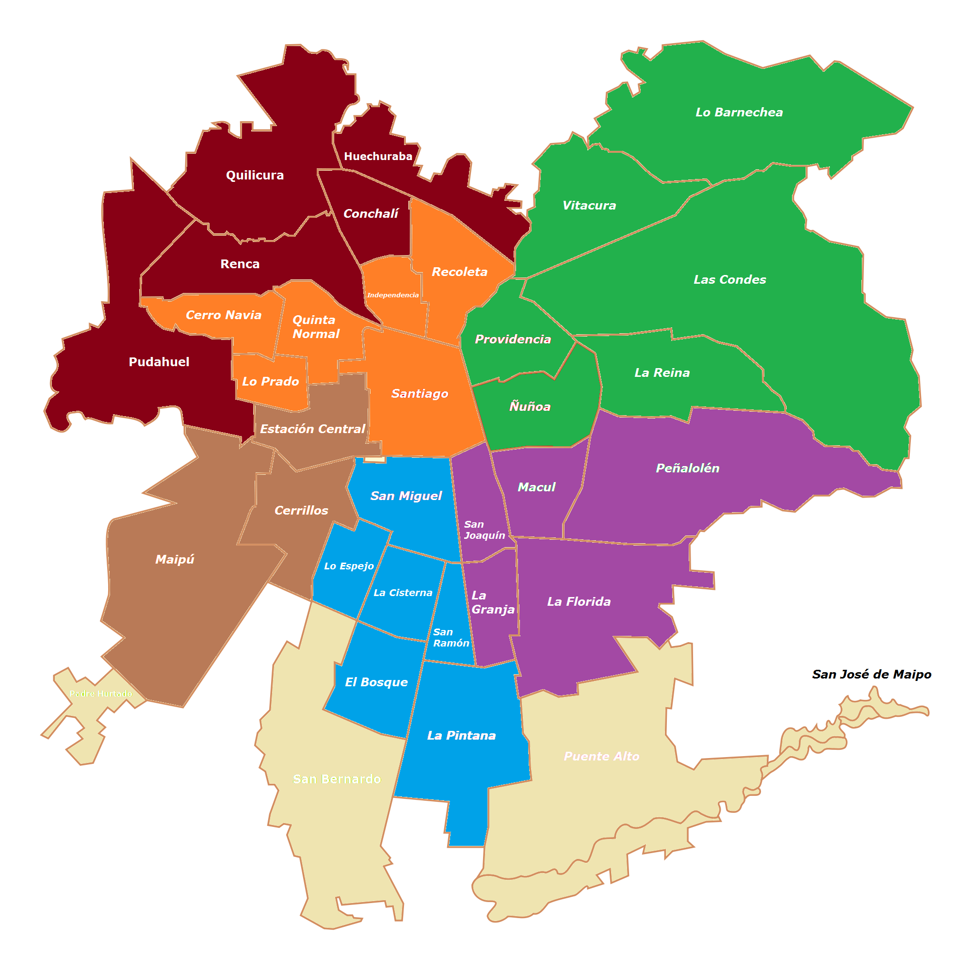 Mapa de Santiago Online Map