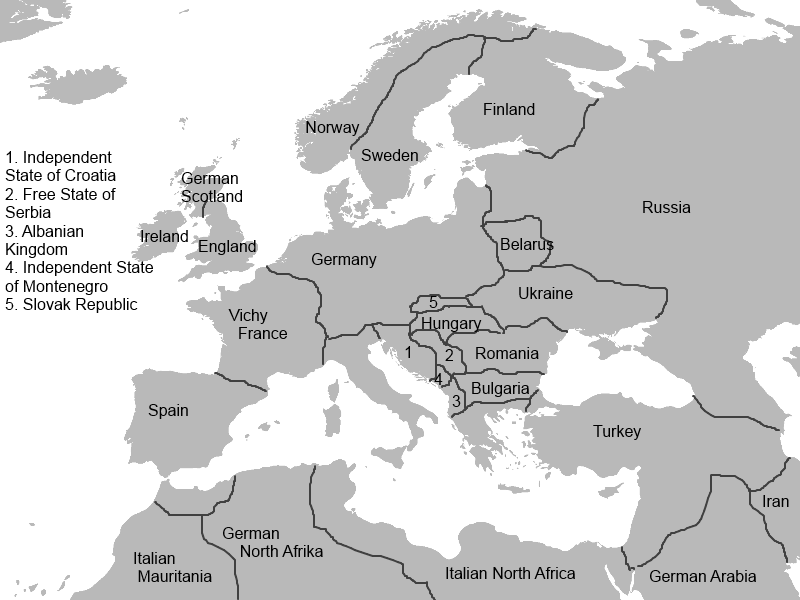 Image - Map of Europe 1945 (labelled).png | Alternative History ...