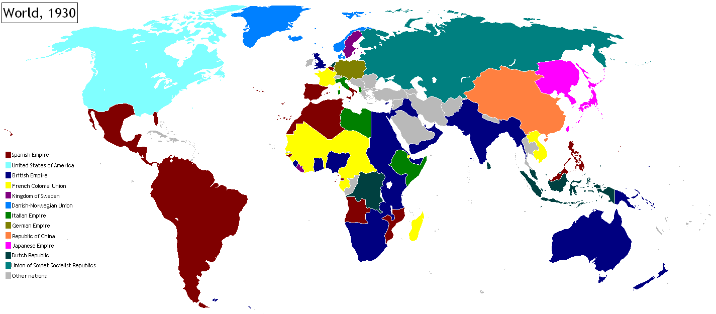 Image World Map 1930(EoF).png Alternative History FANDOM powered