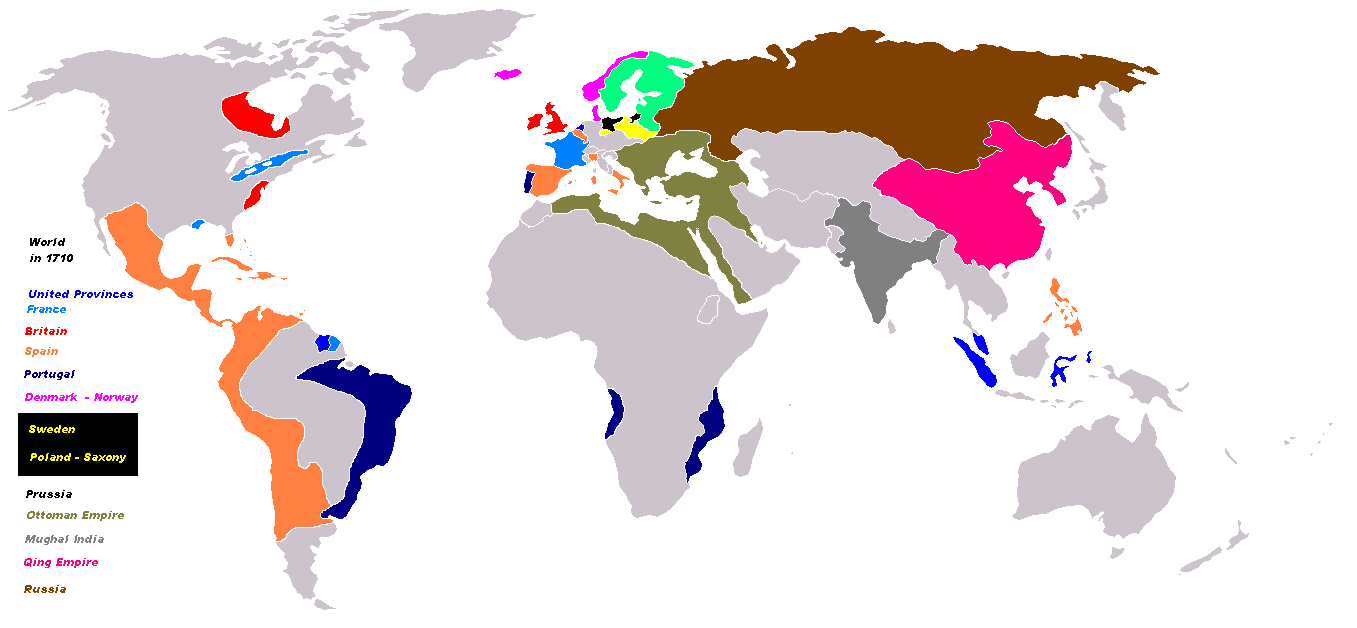 Map Of The World In 1700 World Map 1710