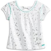 SilverPrintCatTee girls