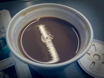 ripples in a cup of coffee