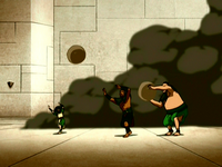 Toph, The Boulder, and Hippo at the invasion
