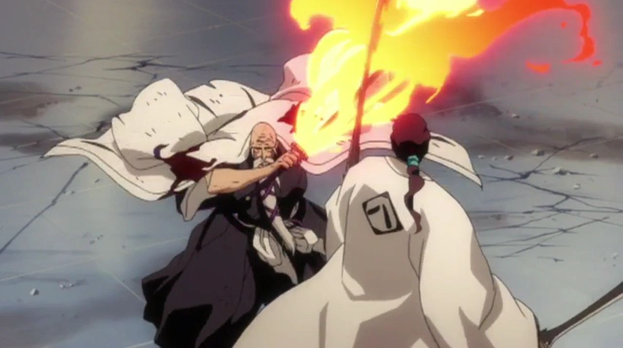 Image Yamamoto releases his Shikai against Kyoraku.png Bleach Wiki