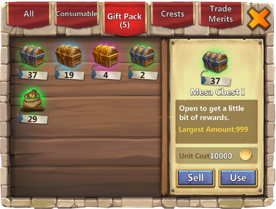 Gift pack tab