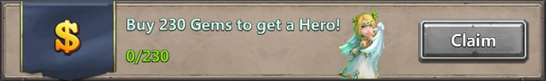 Buy gems to get a hero