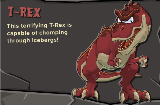 black and red t rex