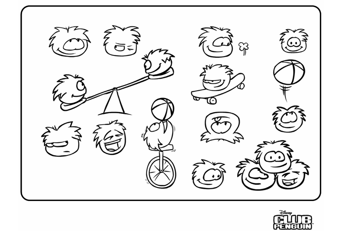 Club Penguin Coloring Page Image Old 2006 Puffle Coloring Pagepng Club Penguin