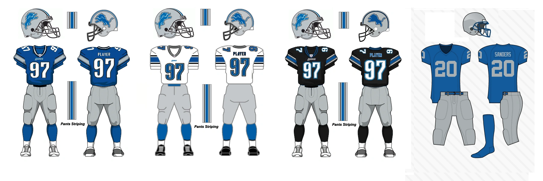 blank detroit lions jersey