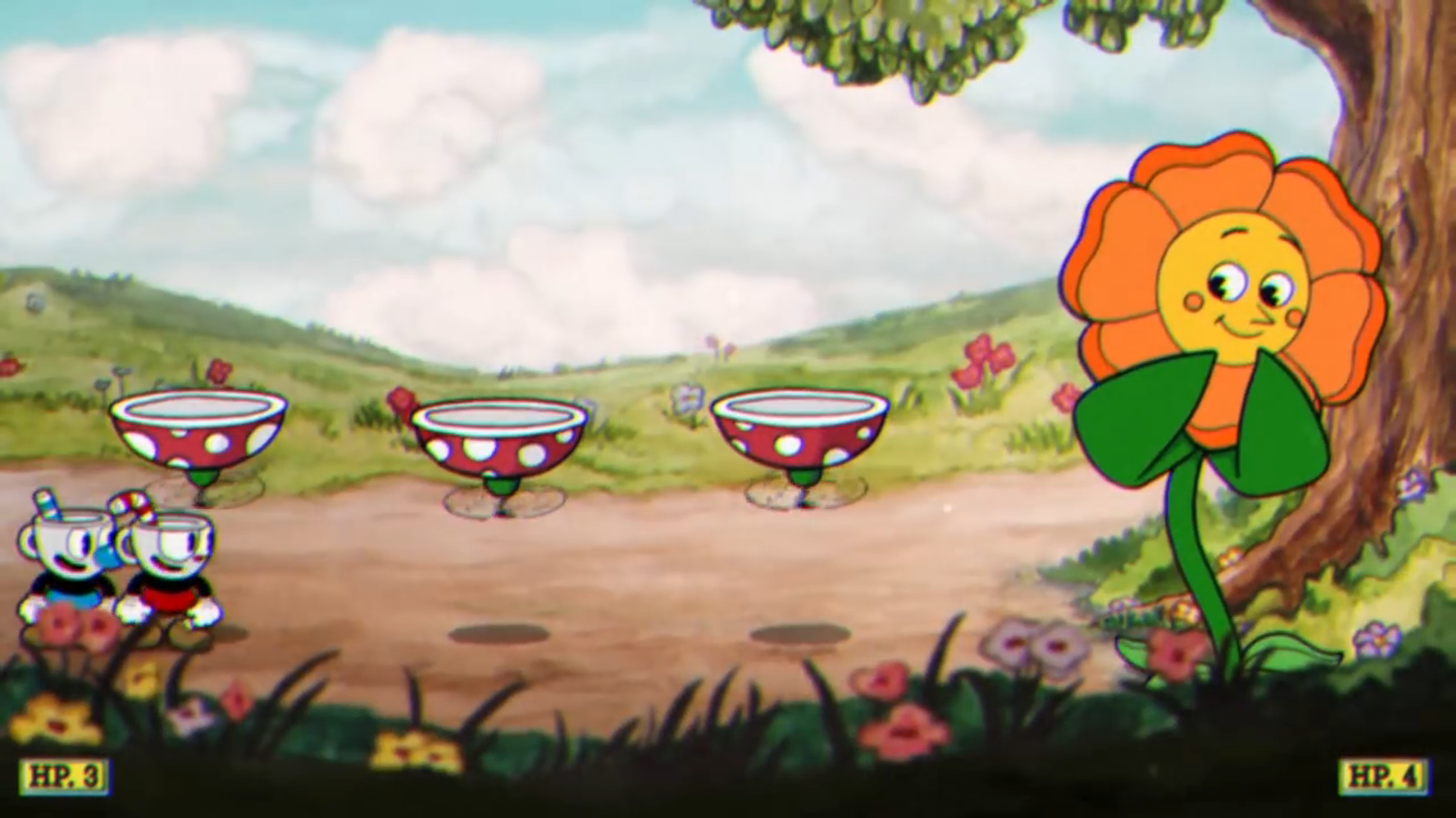 cuphead flower boss