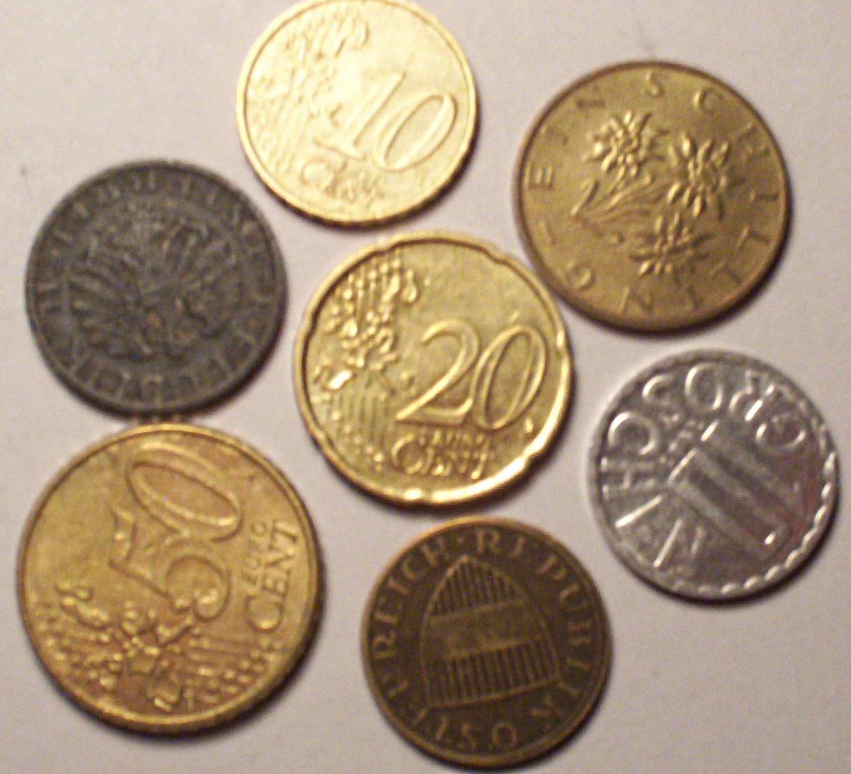 Image Euro and schilling coins.JPG Currency Wiki Fandom powered by Wikia