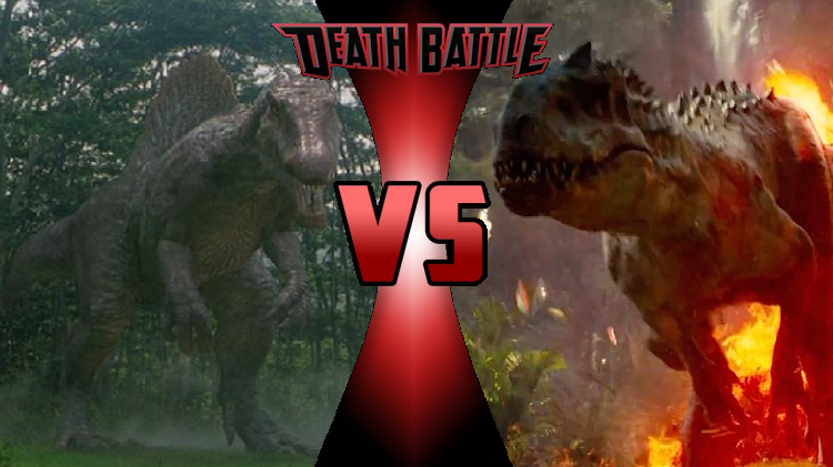 indominus rex vs spinosaurus vs t rex