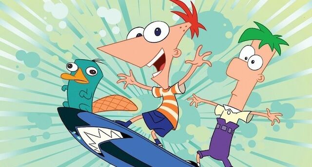 Datei:Phineas Ferb Perry surfen.jpg