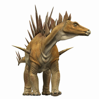 dinosaur with long spikes on back