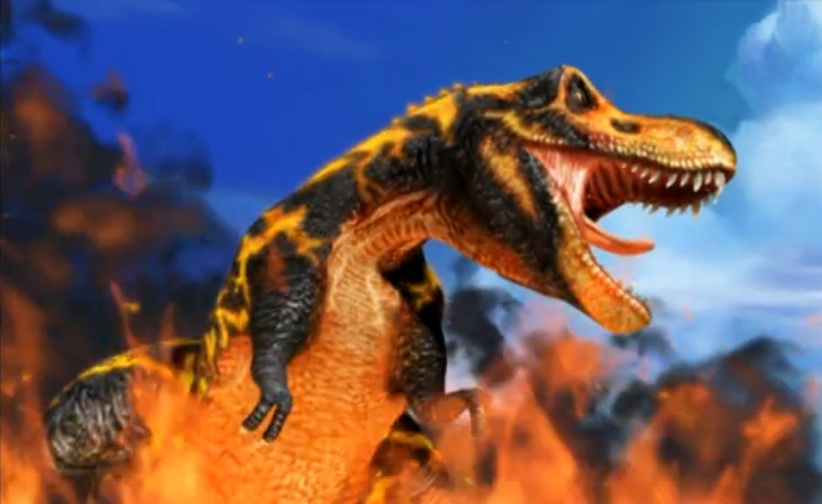 black and red t rex