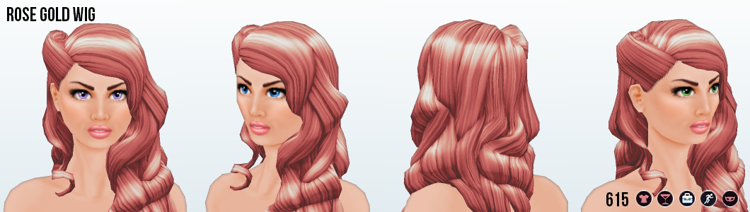 FrostyNightSpin - Rose Gold Wig