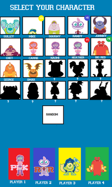 Monsters u select screen