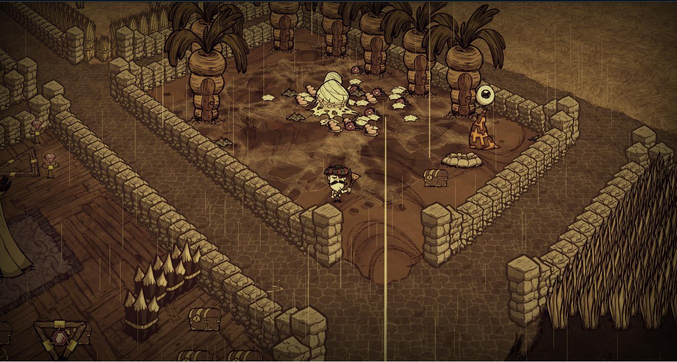 Image Spider farming with Rabbit Hutches.jpg Don't Starve game Wiki