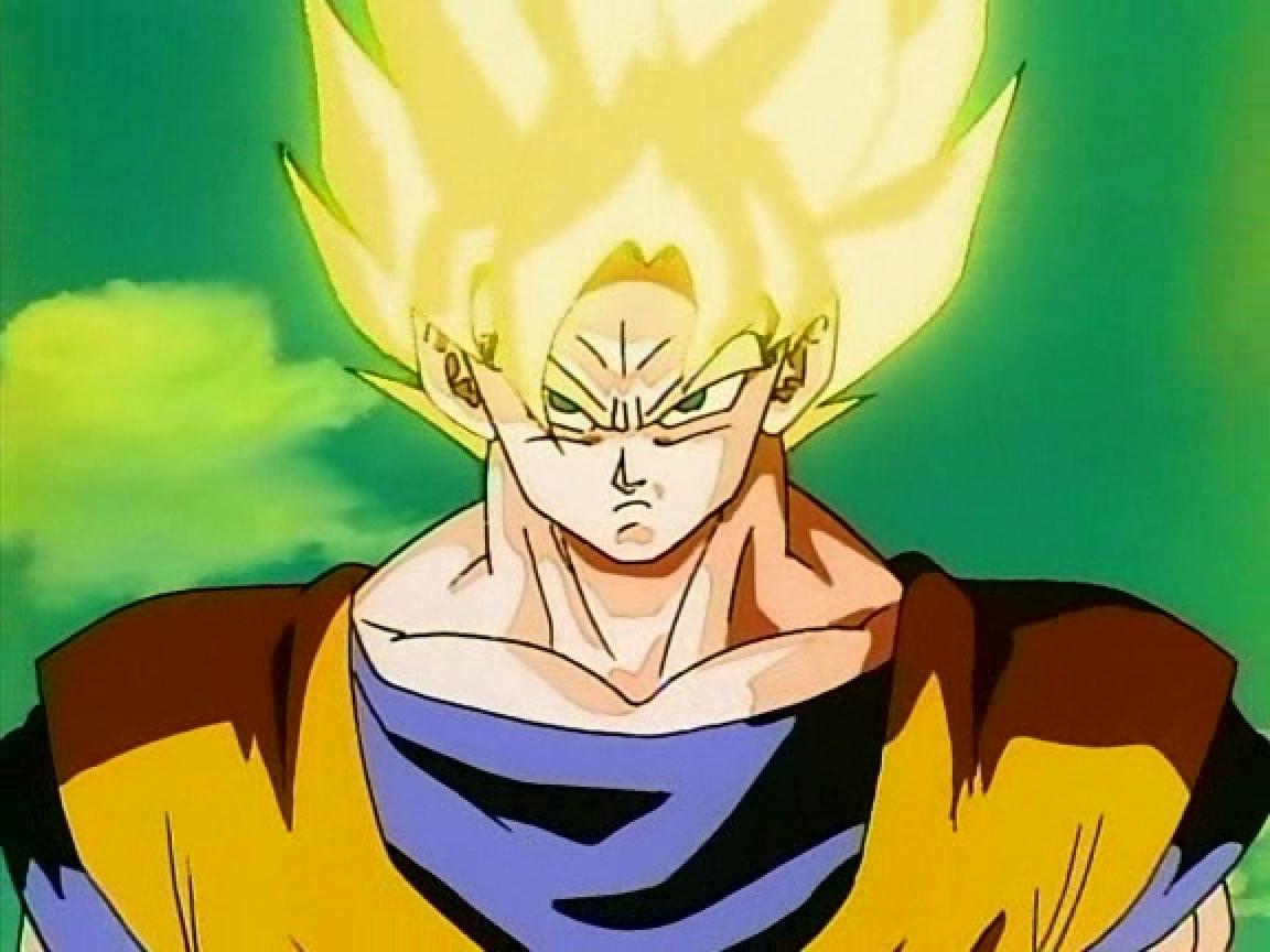 goku transforms into super saiyan