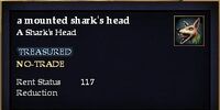 A mounted shark's head