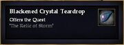 Blackened Crystal Teardrop