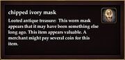 Chipped ivory mask