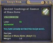 Ancient Teachings of- Essence of Mana Sieve