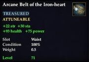 Arcane Belt of the Iron-heart
