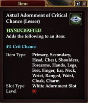Astral Adornment of Critical Chance (Lesser)