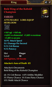 Bold Ring of the Kobold Champion