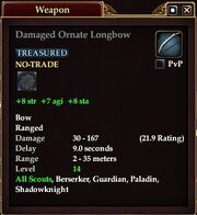 Damaged Ornate Longbow