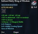 Imbued Ruby Ring of Wisdom