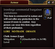 Ironforge ceremonial bargainer pantaloons