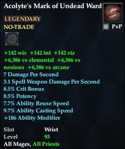 Acolyte's Mark of Undead Ward