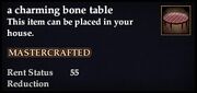 A charming bone table