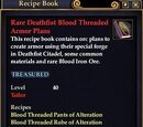 Rare Deathfist Blood Threaded Armor Plans