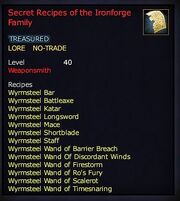 Secret Recipes of the Ironforge Family