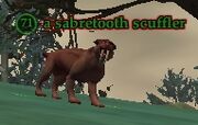 A sabretooth scuffler