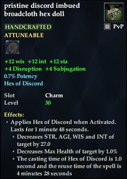 Pristine discord imbued broadcloth hex doll