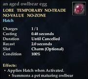 An aged owlbear egg