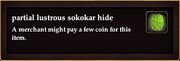 Partial lustrous sokokar hide