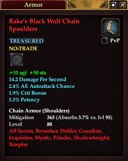 Rake's Black Wolf Chain Spaulders