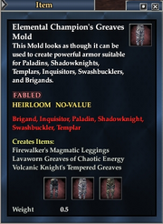 Elemental Champion's Greaves Mold
