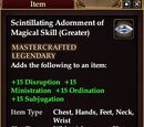Scintillating Adornment of Magical Skill (Greater)