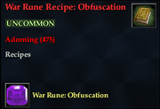 War Rune Recipe- Obfuscation