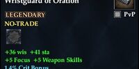 Exarch's Solemn Ceremony Wristguard of Oration