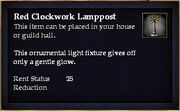 Red Clockwork Lamppost