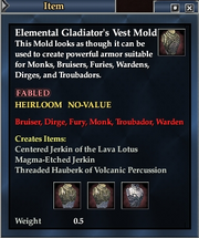 Elemental Gladiator's Vest Mold
