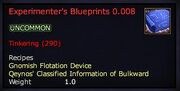 Experimenter's Blueprints 0.008